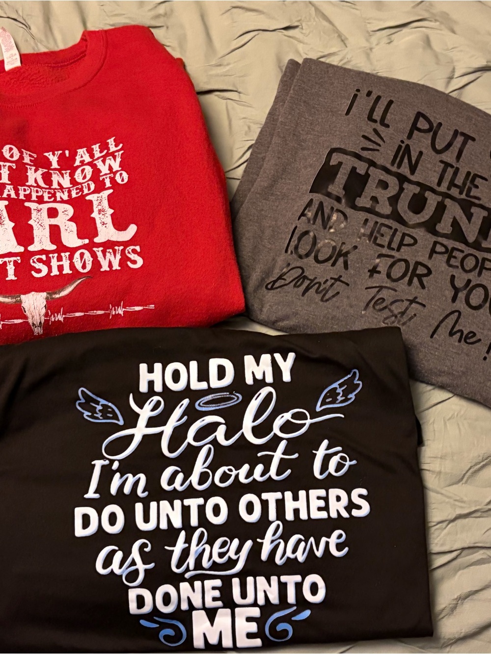 NAUGHTY GIRL BUNDLE:  say what you are thinking right on your shirt!!